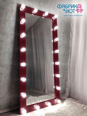 Зеркало напольное с подсветкой Хлоя 180 х 80 см. цвет Терракотовый 29