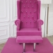 Комплект трон на пьедестале Беатриса №2 для педикюра, маникюра и тд. цвет Баклажан 32